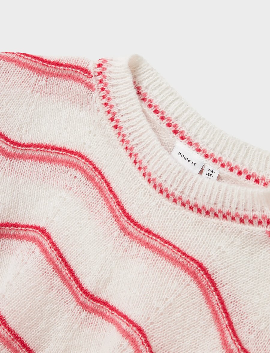 name it - NKFKARIMA LS KNIT - trøjer - cloud dancer - 0