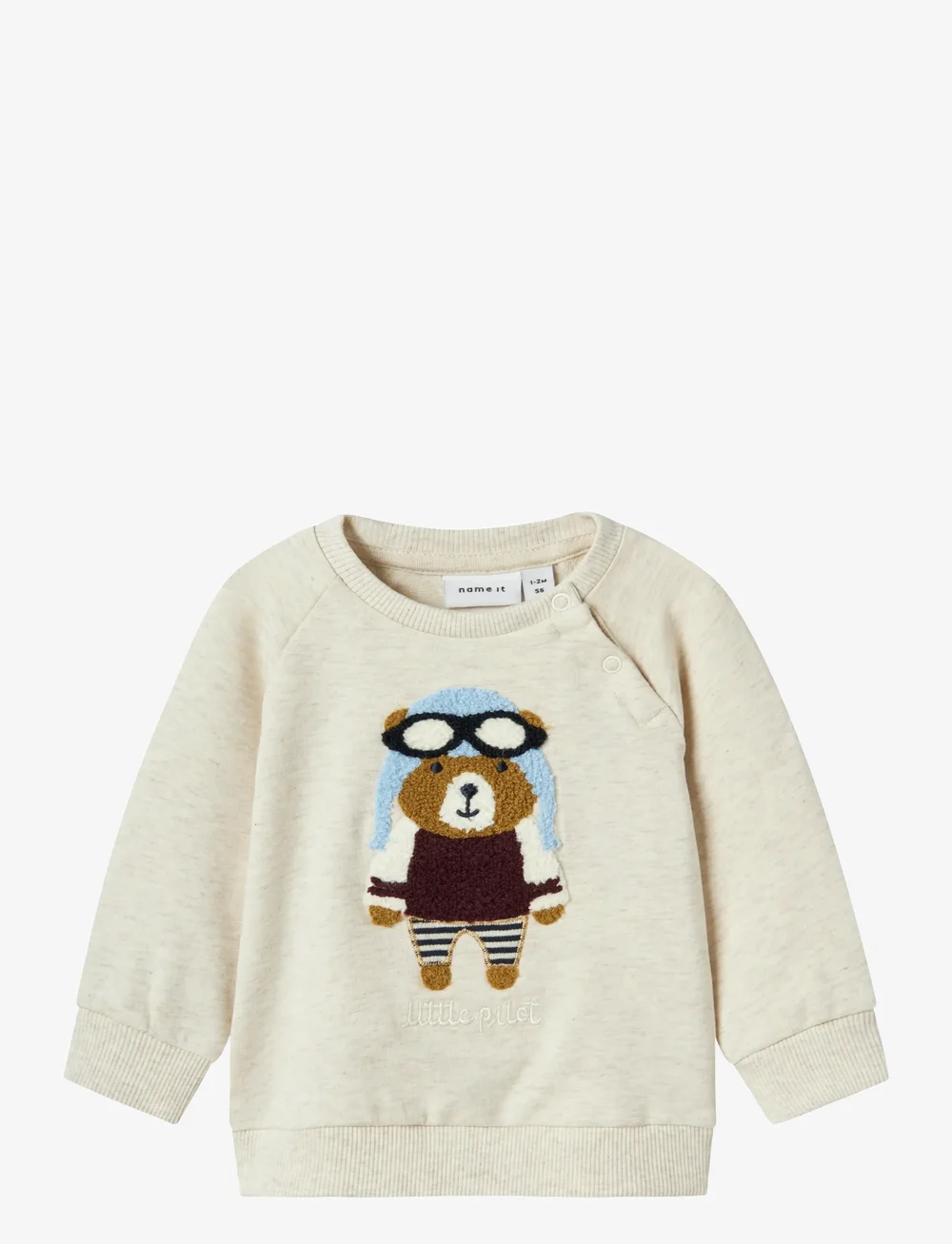 name it - NBMKIDDY LS SWEAT UNB - sweatshirts - peyote melange - 0