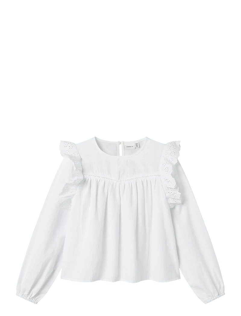 name it - NKFKANYA LS SHIRT - blusar & tunikor - bright white - 0