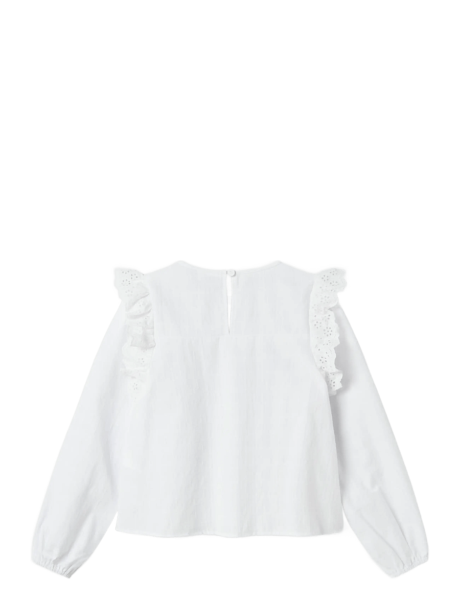 name it - NKFKANYA LS SHIRT - pluusid ja tuunikad - bright white - 1