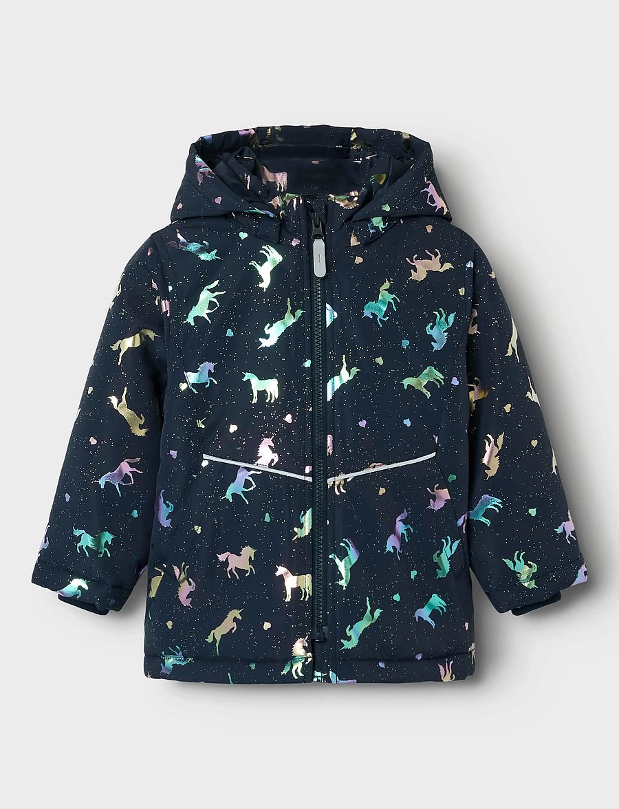 name it - NMFMAXI PA JACKET FOIL AOP NOOS - talvitakki - dark sapphire - 4