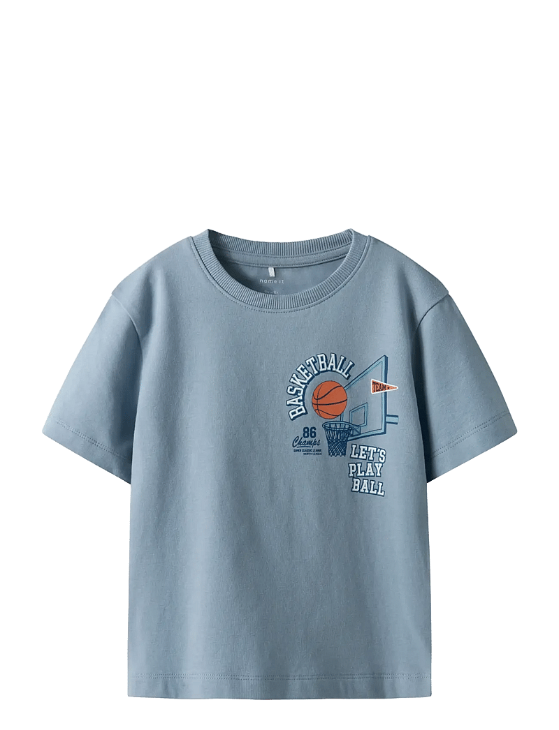 name it - NMMKEITH SS NREG TOP BOX - kortærmede t-shirts - dusty blue - 0