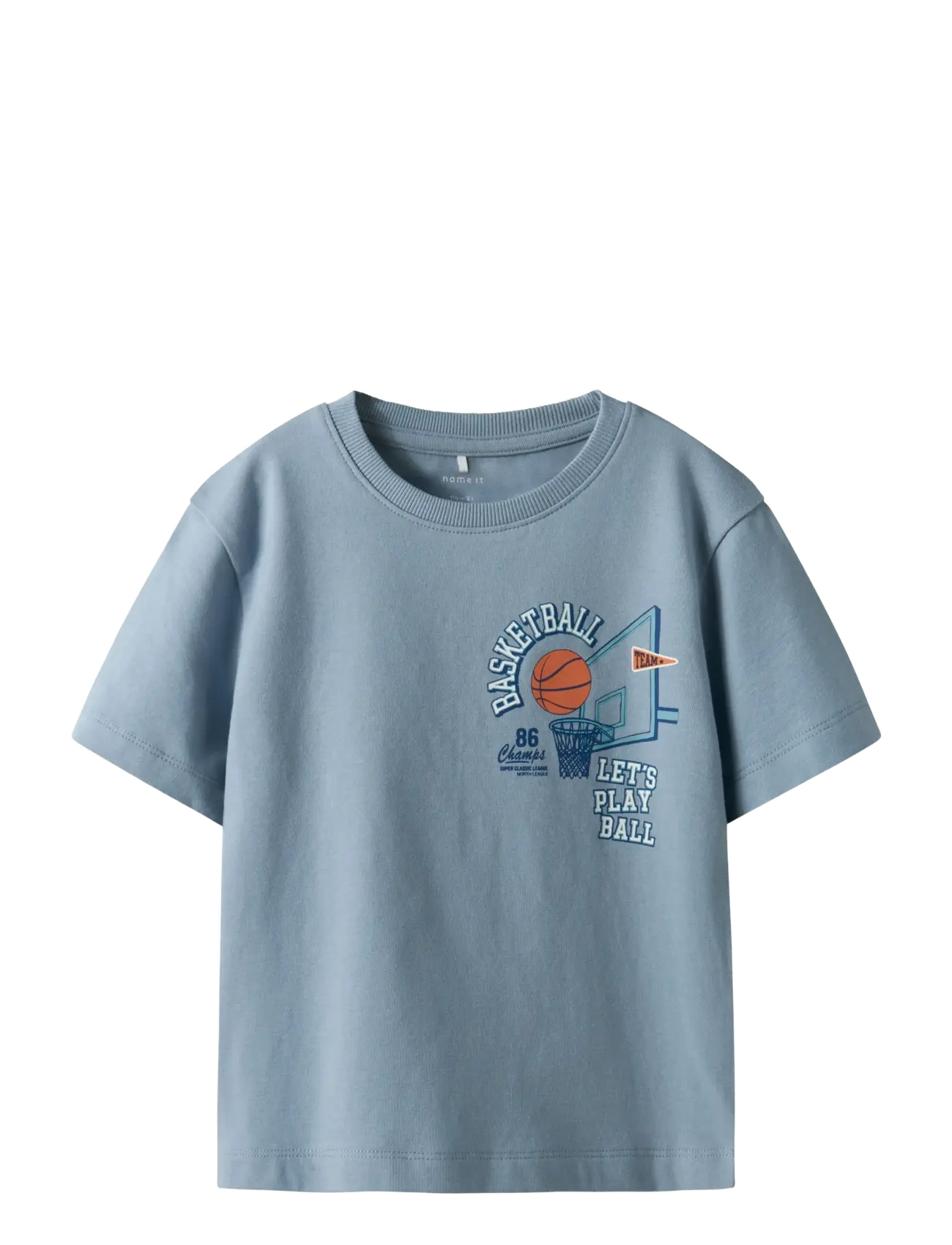 name it NMMKEITH SS NREG TOP BOX - Rūpestinga Mada - DUSTY BLUE / blue