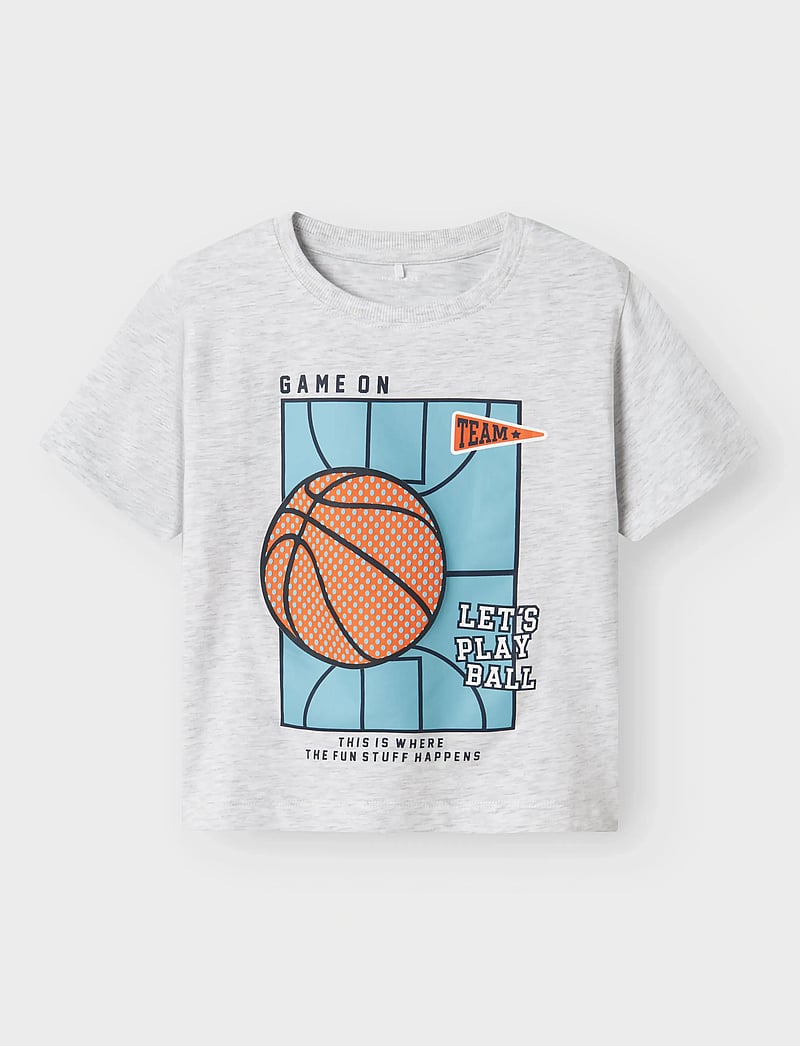 name it - NMMKEITH SS NREG TOP BOX - kortärmade t-shirts - light grey melange - 0