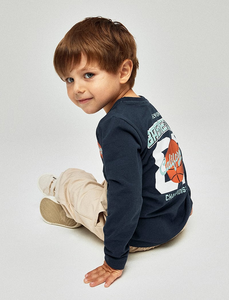 name it - NMMKNOXO LS TOP - pitkähihaiset t-paidat - navy blazer - 0