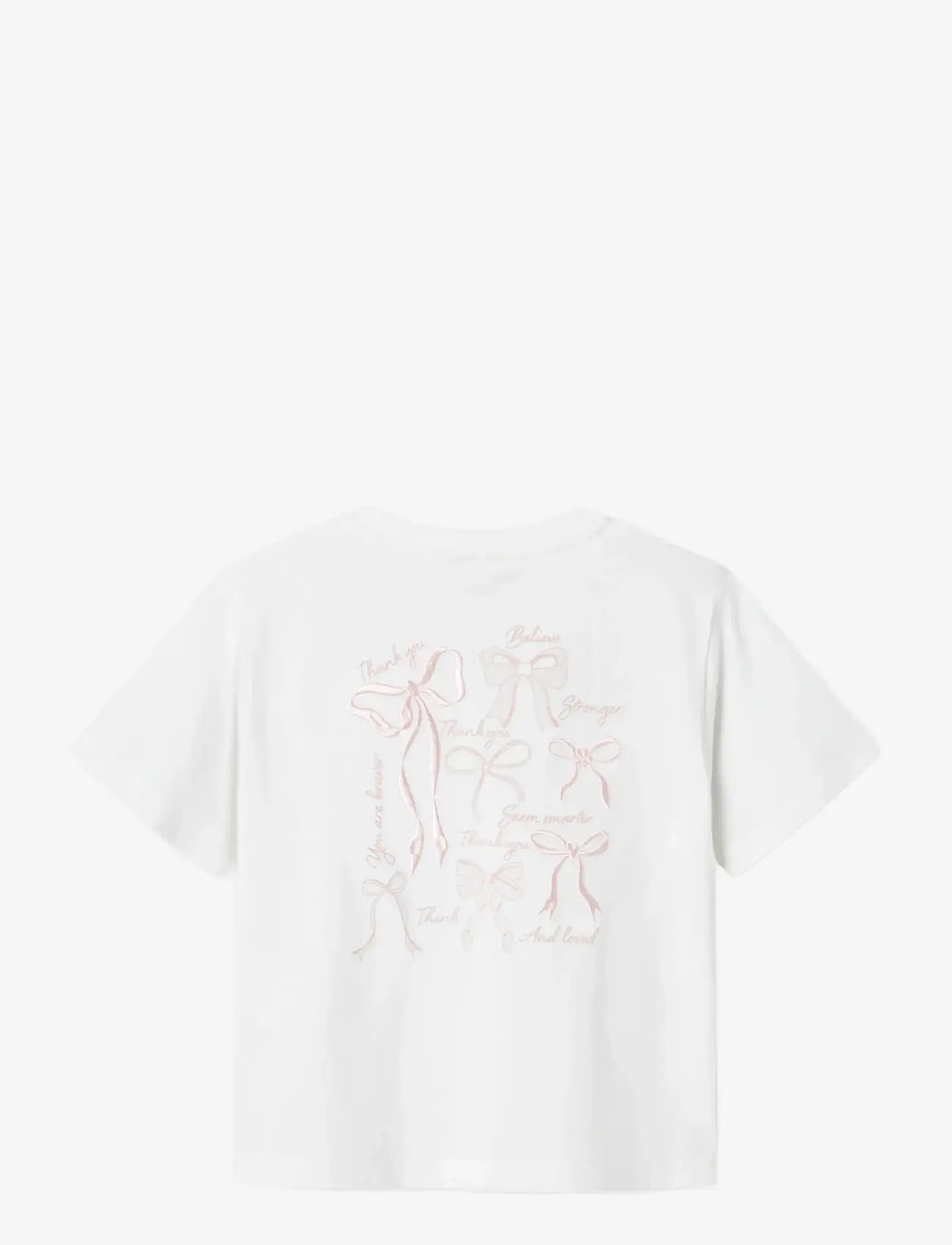 name it - NMFKATALIN NREG SS TOP - kortärmade t-shirts - bright white - 2
