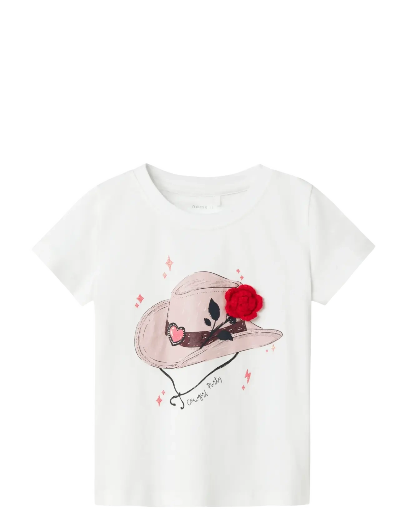 name it NMFKITTY SS TOP BOX - Oberteile & T-Shirts - BRIGHT WHITE / white