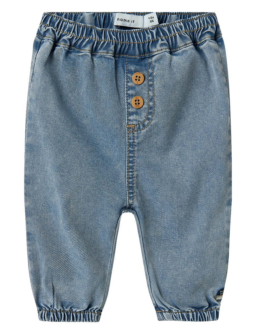 name it - NBMBEN BAG R JEANS 8625-YB K - hosen mit weitem bein - light blue denim - 0