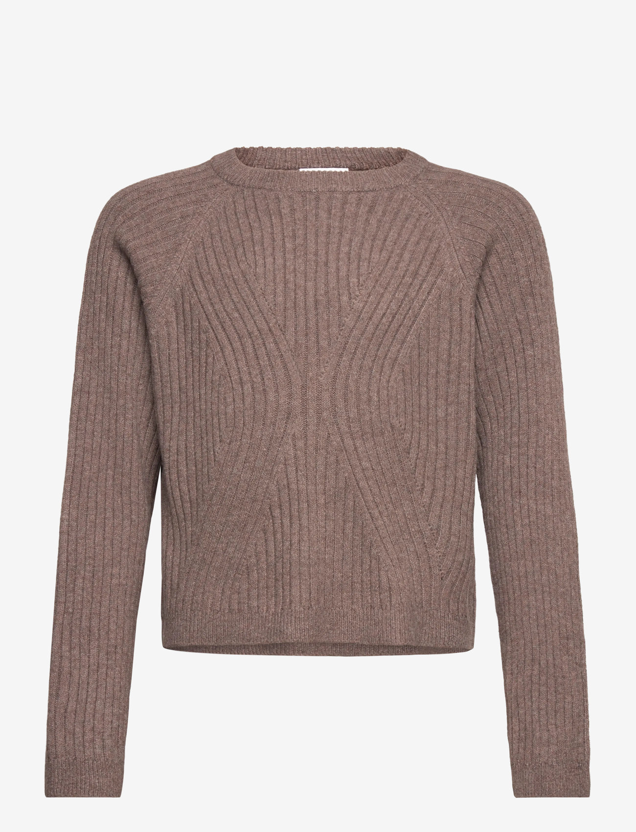 name it - NKFRIKINE LS SHORT KNIT PULLOVER PB - gensere - coffee quartz - 1