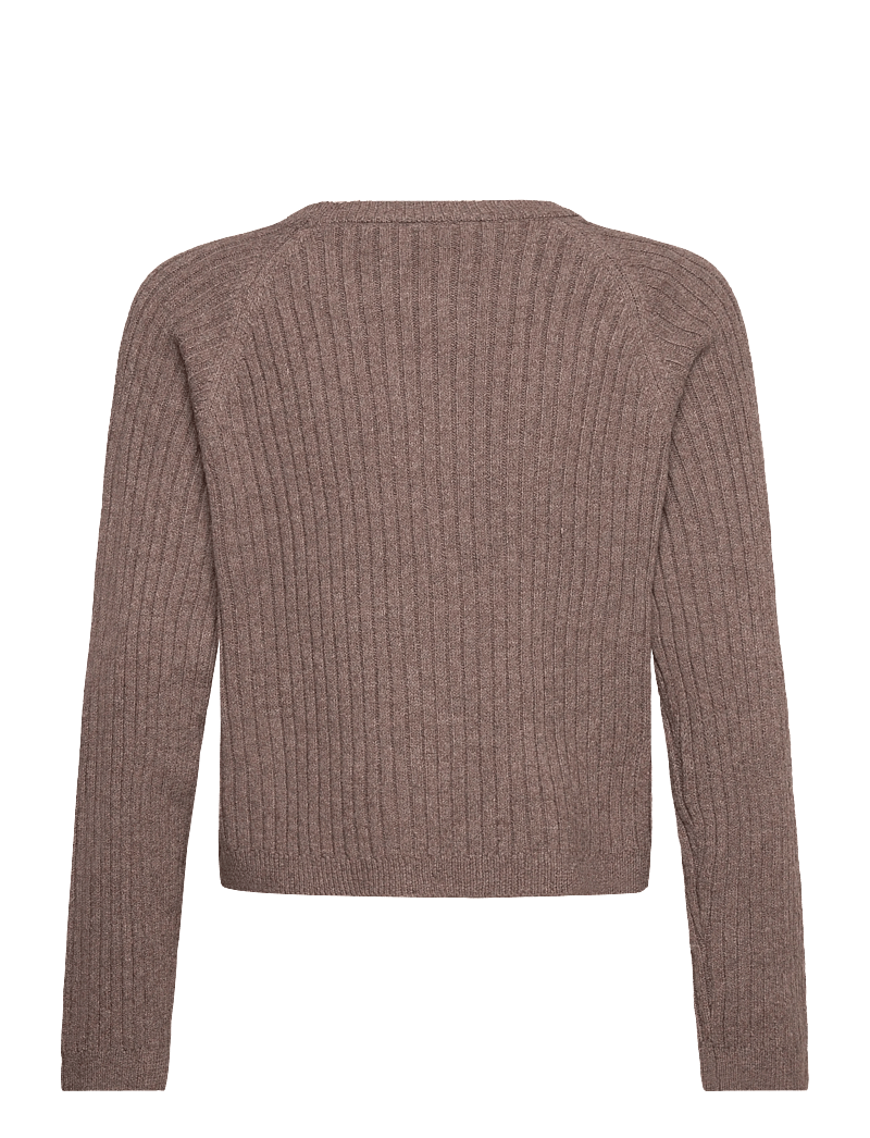 name it - NKFRIKINE LS SHORT KNIT PULLOVER PB - gensere - coffee quartz - 2
