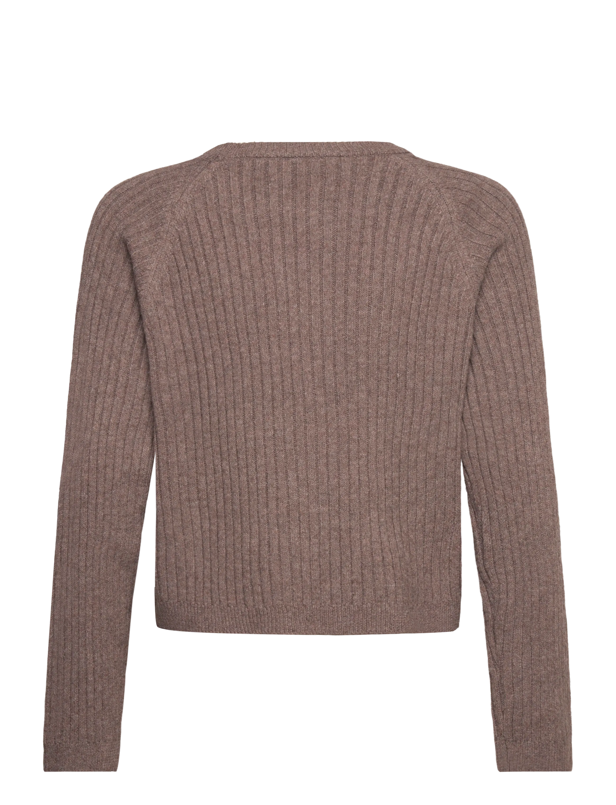 name it - NKFRIKINE LS SHORT KNIT PULLOVER PB - trøjer - coffee quartz - 2