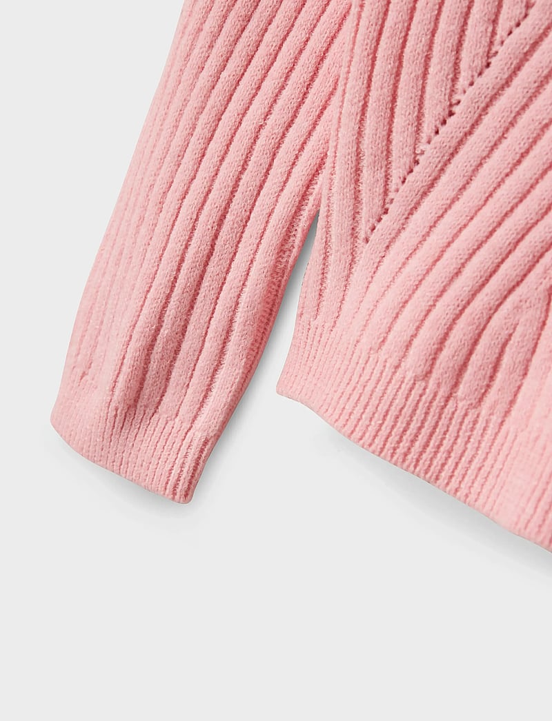 name it - NKFRIKINE LS SHORT KNIT PULLOVER PB - stickade tröjor - cradle pink - 4