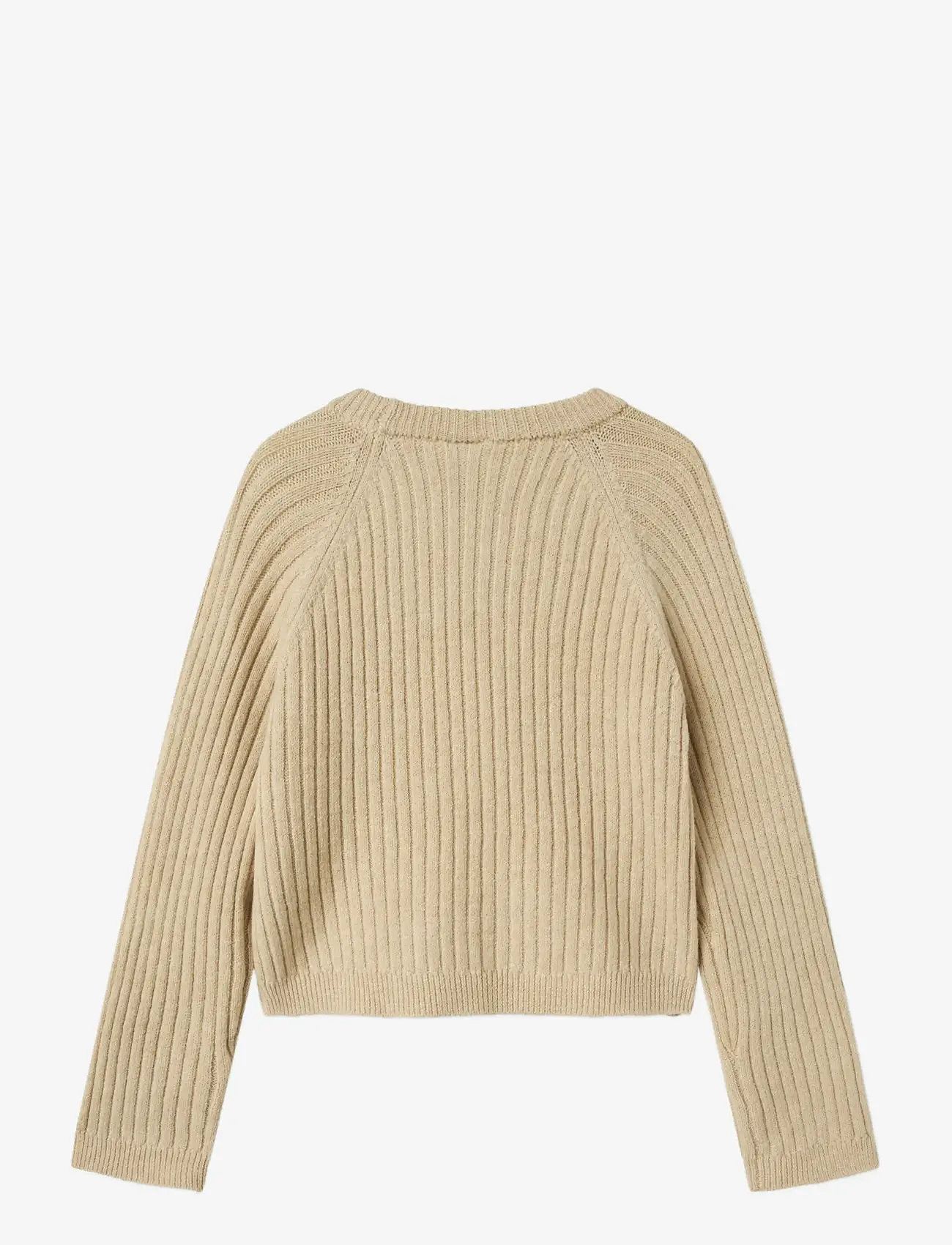 name it - NKFRIKINE LS SHORT KNIT PULLOVER PB - jumpers - doeskin - 2