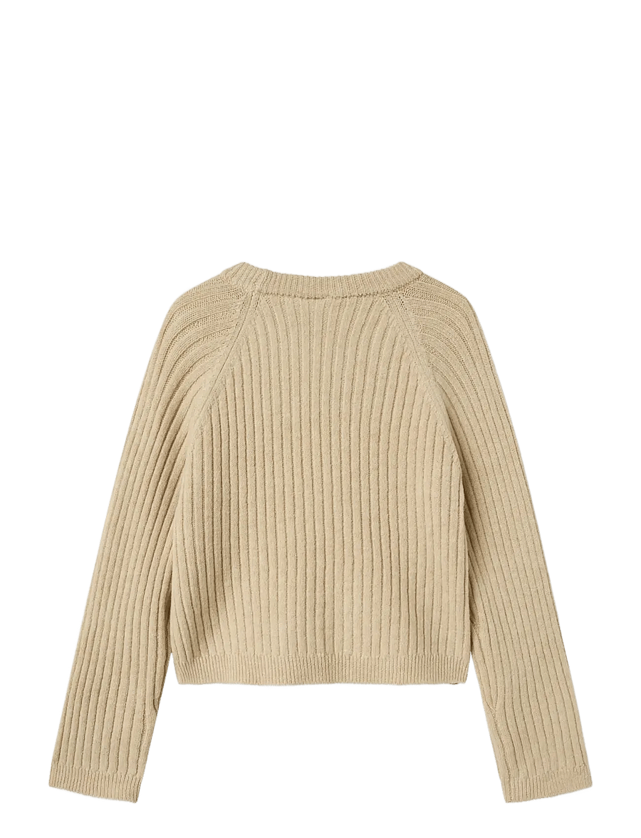 name it - NKFRIKINE LS SHORT KNIT PULLOVER PB - džemperiai - doeskin - 2