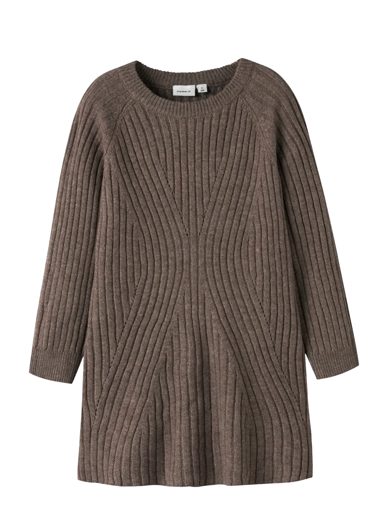 name it NKFRIKINE LS KNIT DRESS PB - Kläder - COFFEE QUARTZ / brown