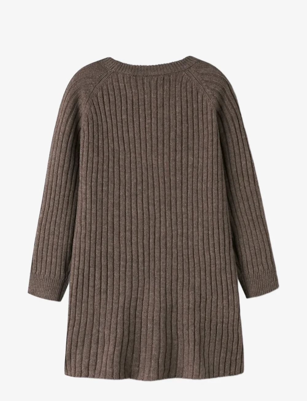 name it - NKFRIKINE LS KNIT DRESS PB - långärmade vardagsklänningar - coffee quartz - 1