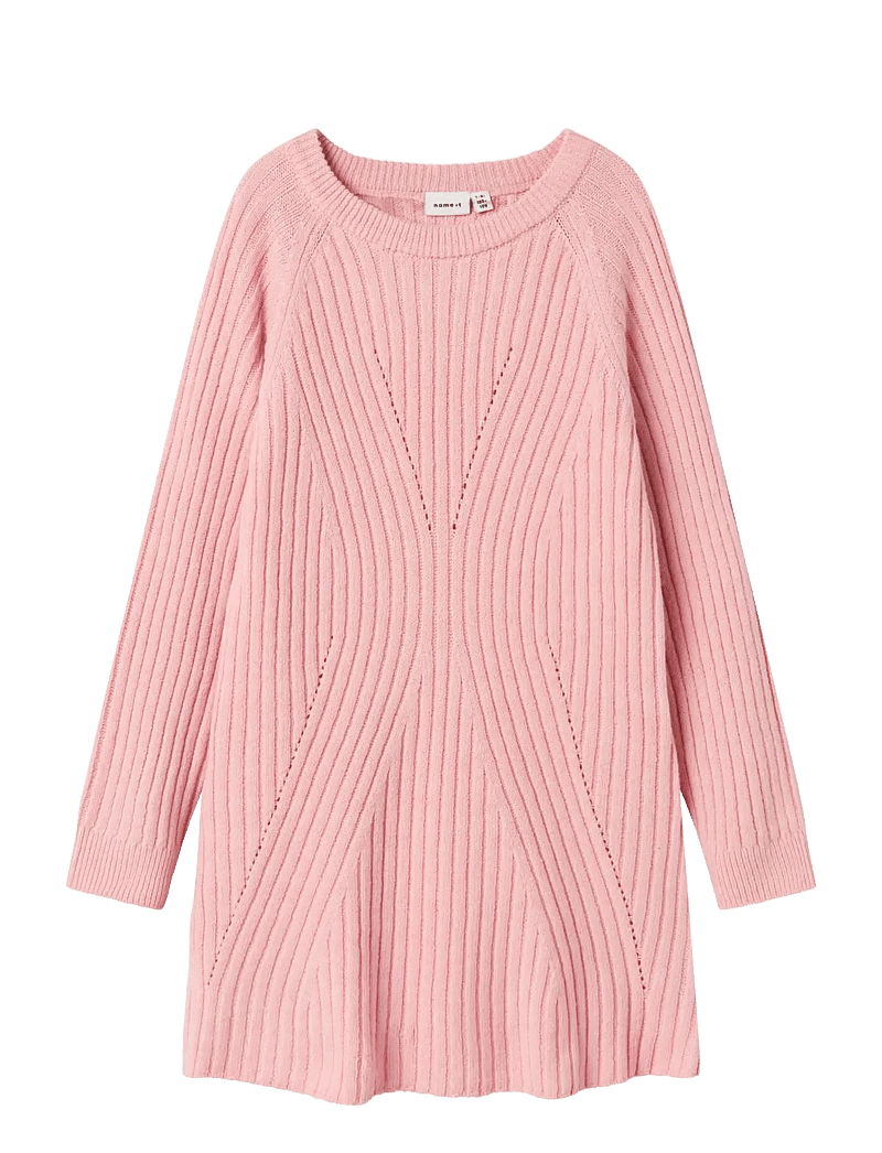 name it - NKFRIKINE LS KNIT DRESS PB - langärmelige freizeitkleider - cradle pink - 1