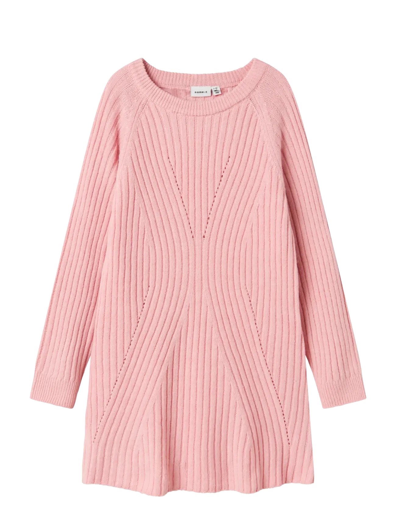 name it NKFRIKINE LS KNIT DRESS PB - Kläder - CRADLE PINK / pink/rose