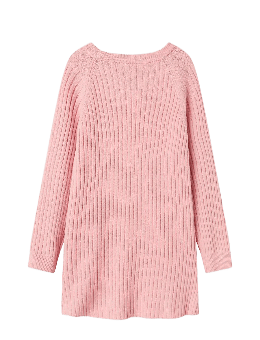 name it - NKFRIKINE LS KNIT DRESS PB - langärmelige freizeitkleider - cradle pink - 2