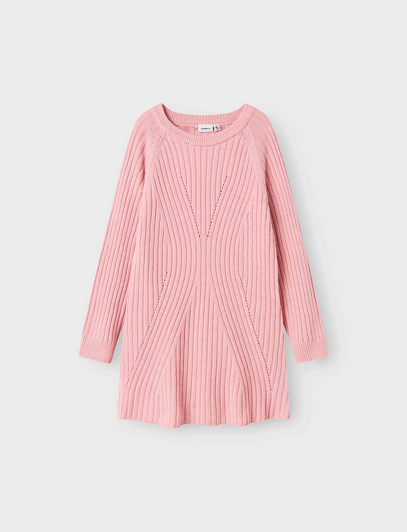 name it - NKFRIKINE LS KNIT DRESS PB - langärmelige freizeitkleider - cradle pink - 0