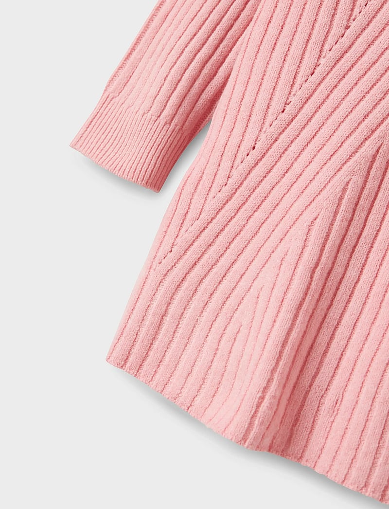 name it - NKFRIKINE LS KNIT DRESS PB - langärmelige freizeitkleider - cradle pink - 4
