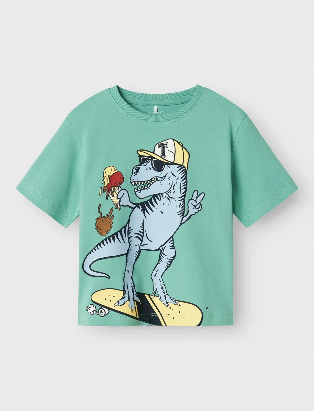 name it - NMMDINO NREG SS TOP 2P - kurzärmelige - cloud dancer - 2