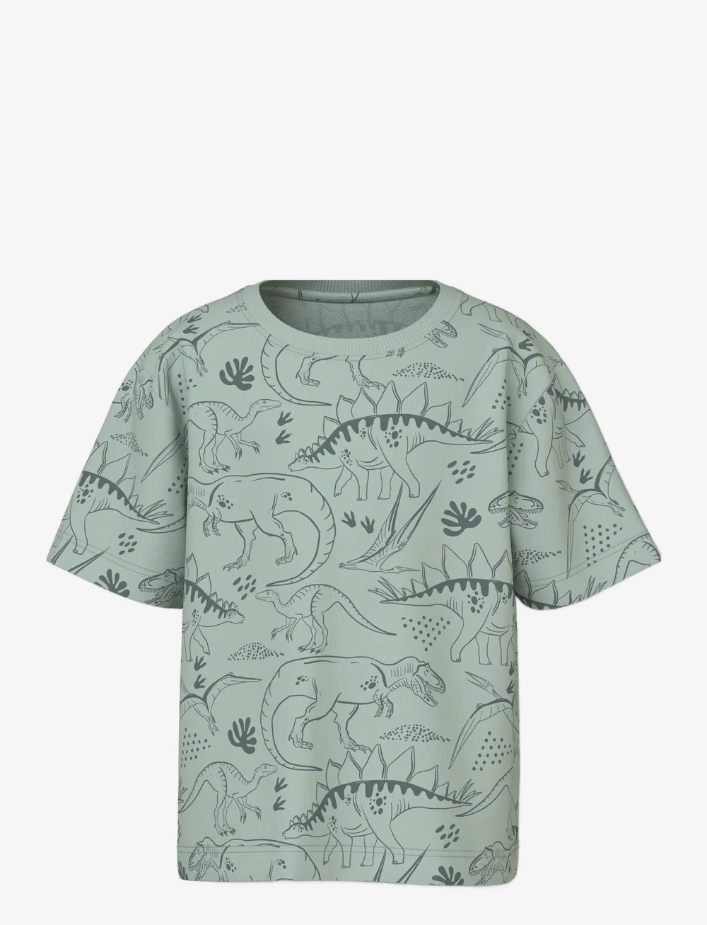 name it - NMMVALTHER 2P SS NREG TOP - kortermede t-skjorter - aqua gray - 1