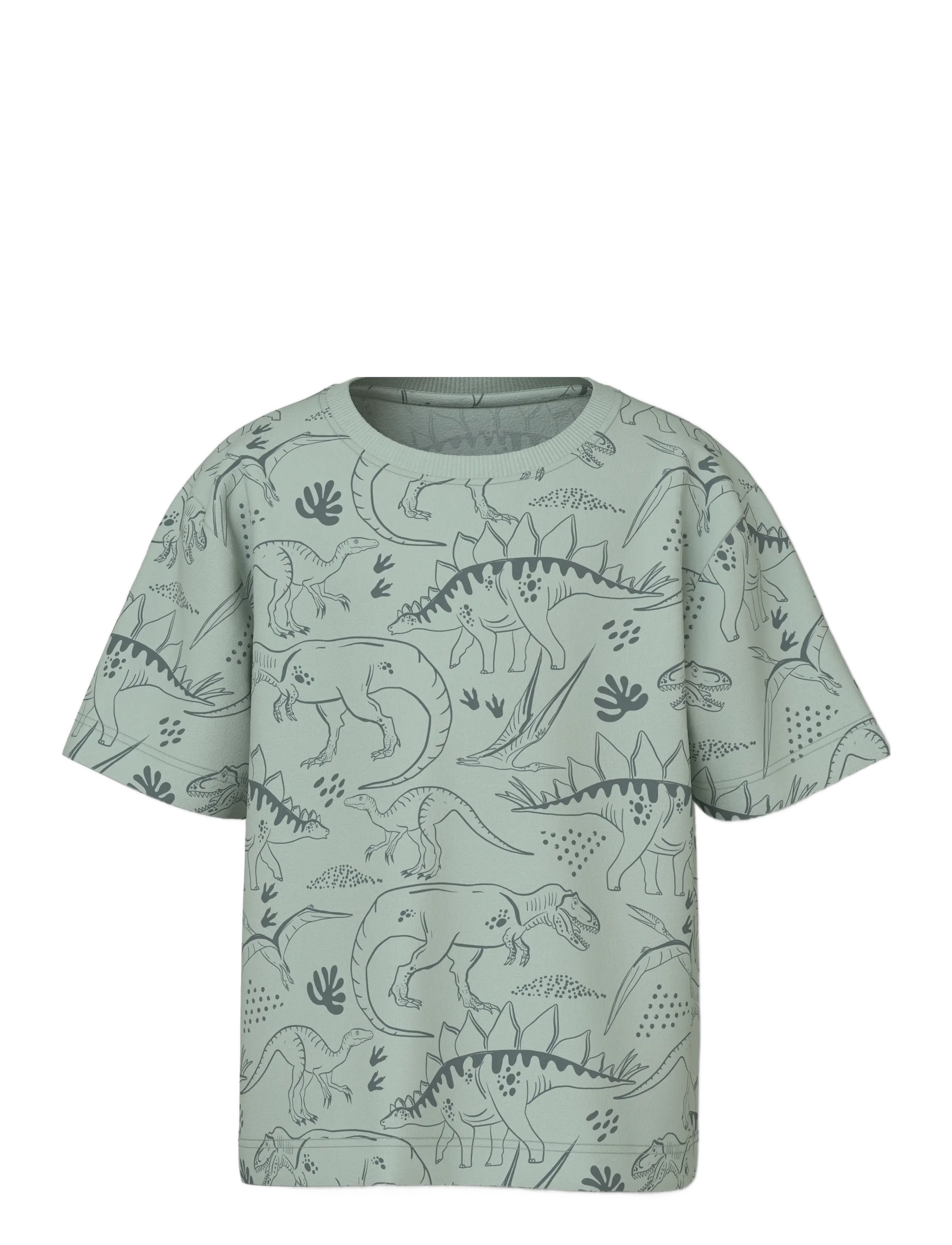 name it - NMMVALTHER 2P SS NREG TOP - kortærmede t-shirts - aqua gray - 1