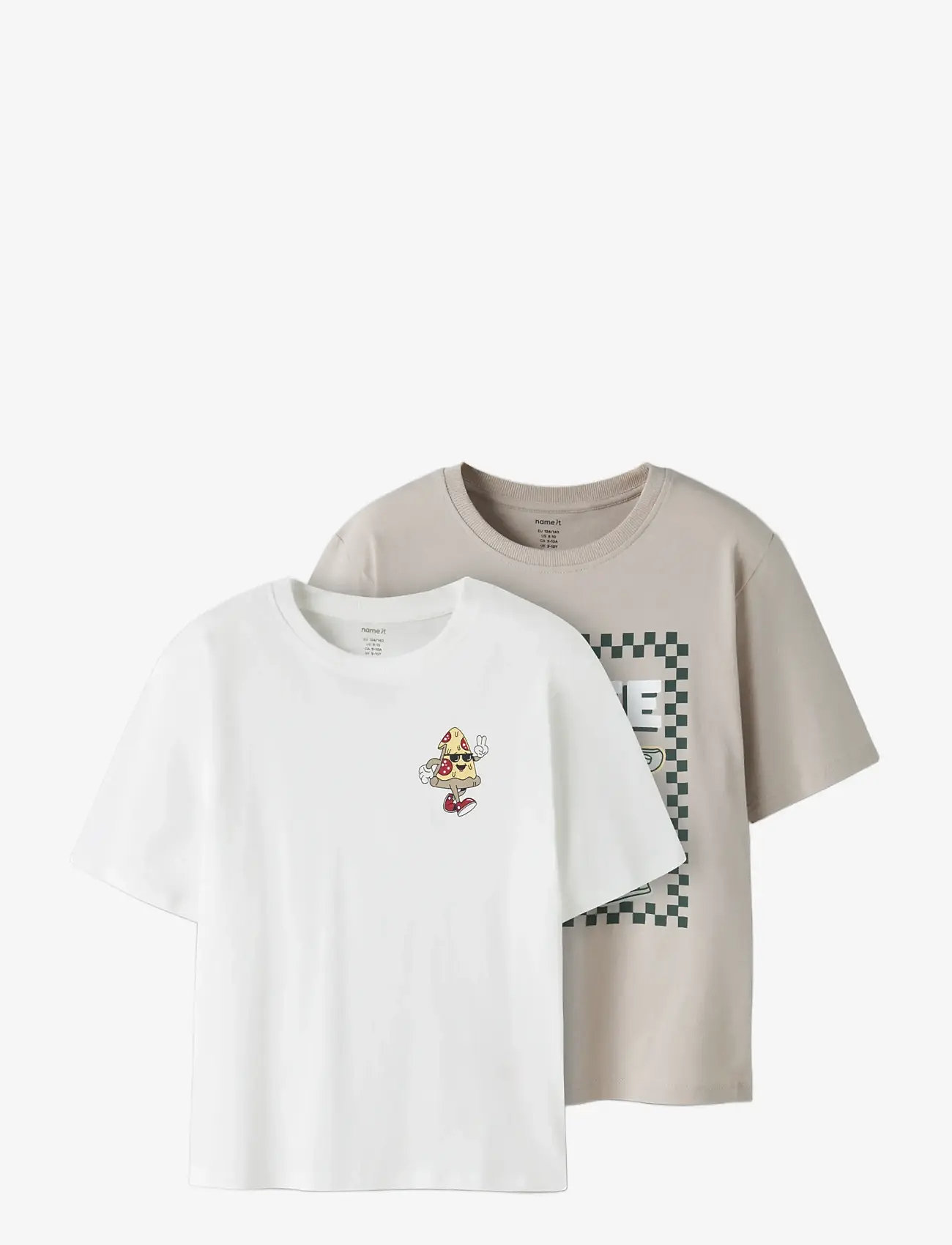 name it - NKMVELDO 2P SS NREG TOP - kortærmede t-shirts - chateau gray - 2