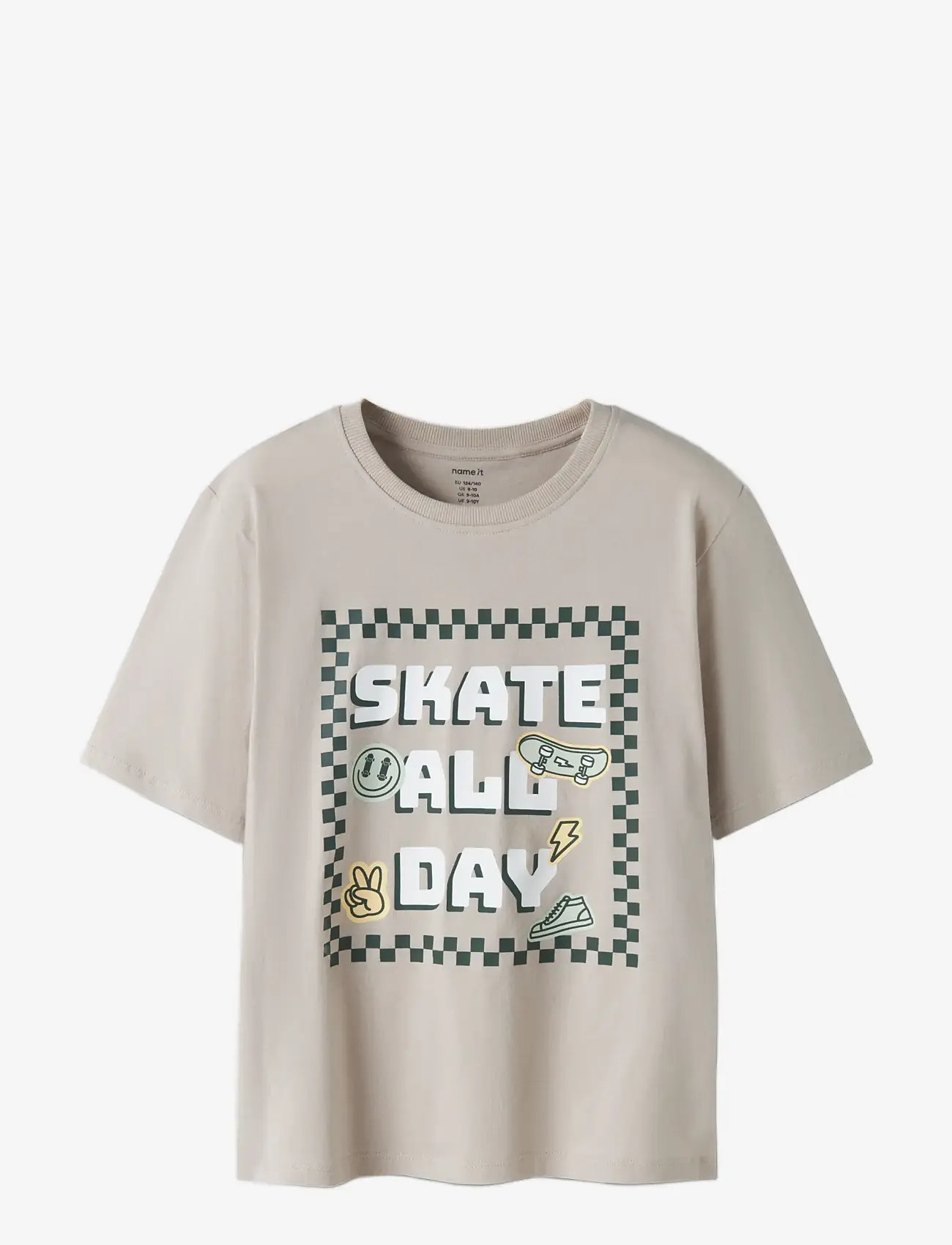 name it - NKMVELDO 2P SS NREG TOP - kortærmede t-shirts - chateau gray - 3
