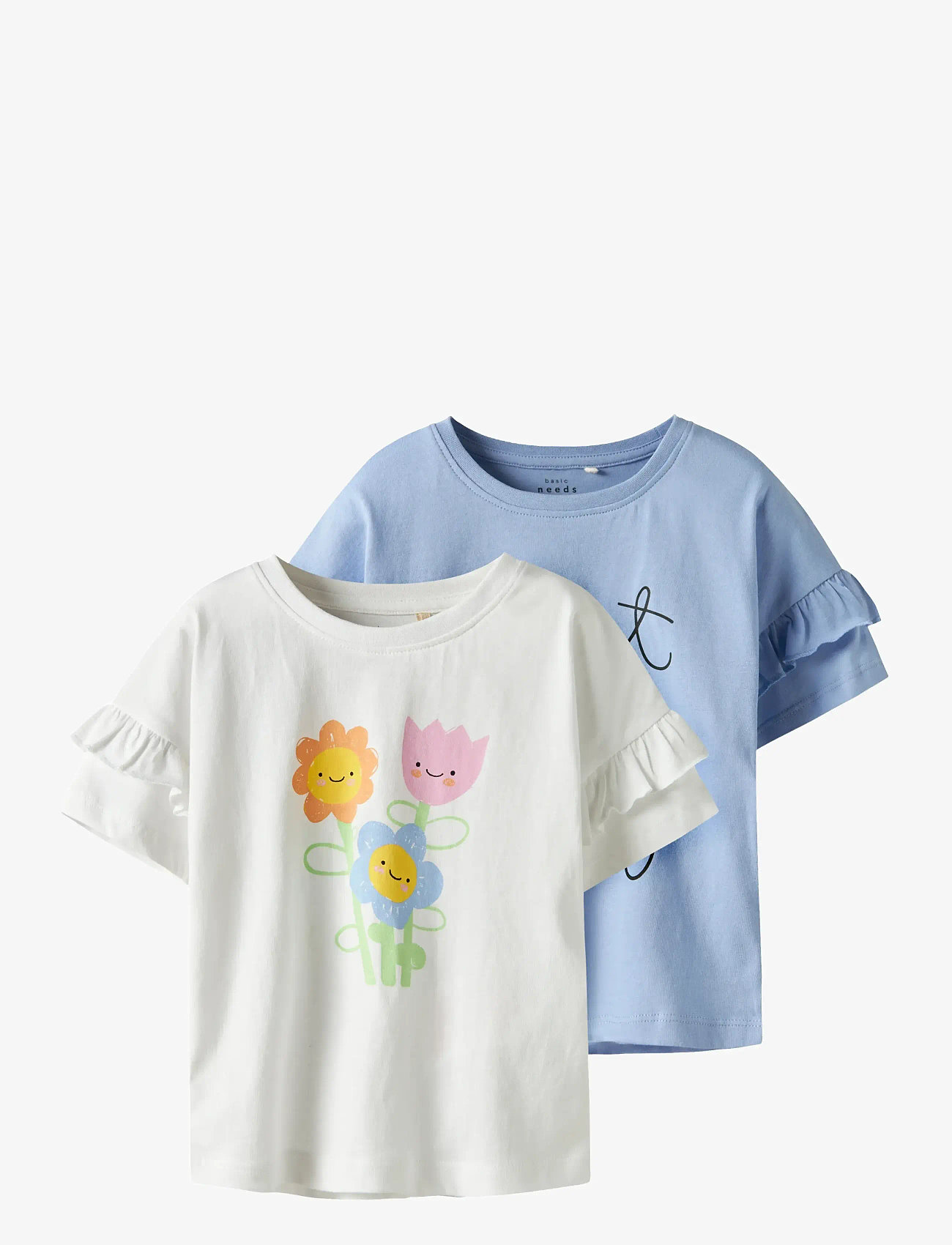 name it - NMFVILENA 2P SS RLX TOP - efterårstøj - serenity - 0