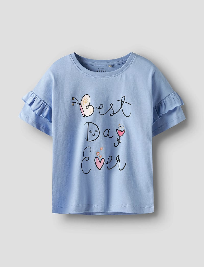 name it - NMFVILENA 2P SS RLX TOP - kortärmade t-shirts - serenity - 2