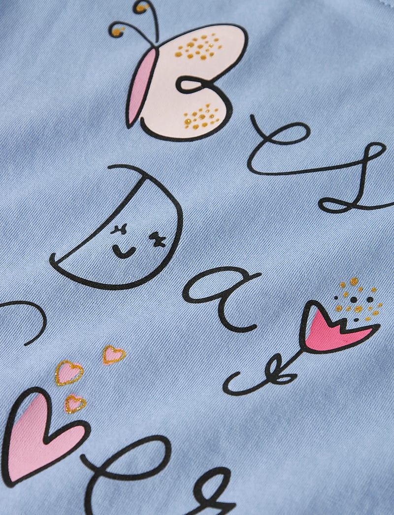 name it - NMFVILENA 2P SS RLX TOP - kortärmade t-shirts - serenity - 3