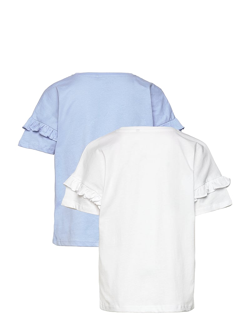 name it - NMFVILENA 2P SS RLX TOP - kortärmade t-shirts - serenity - 4