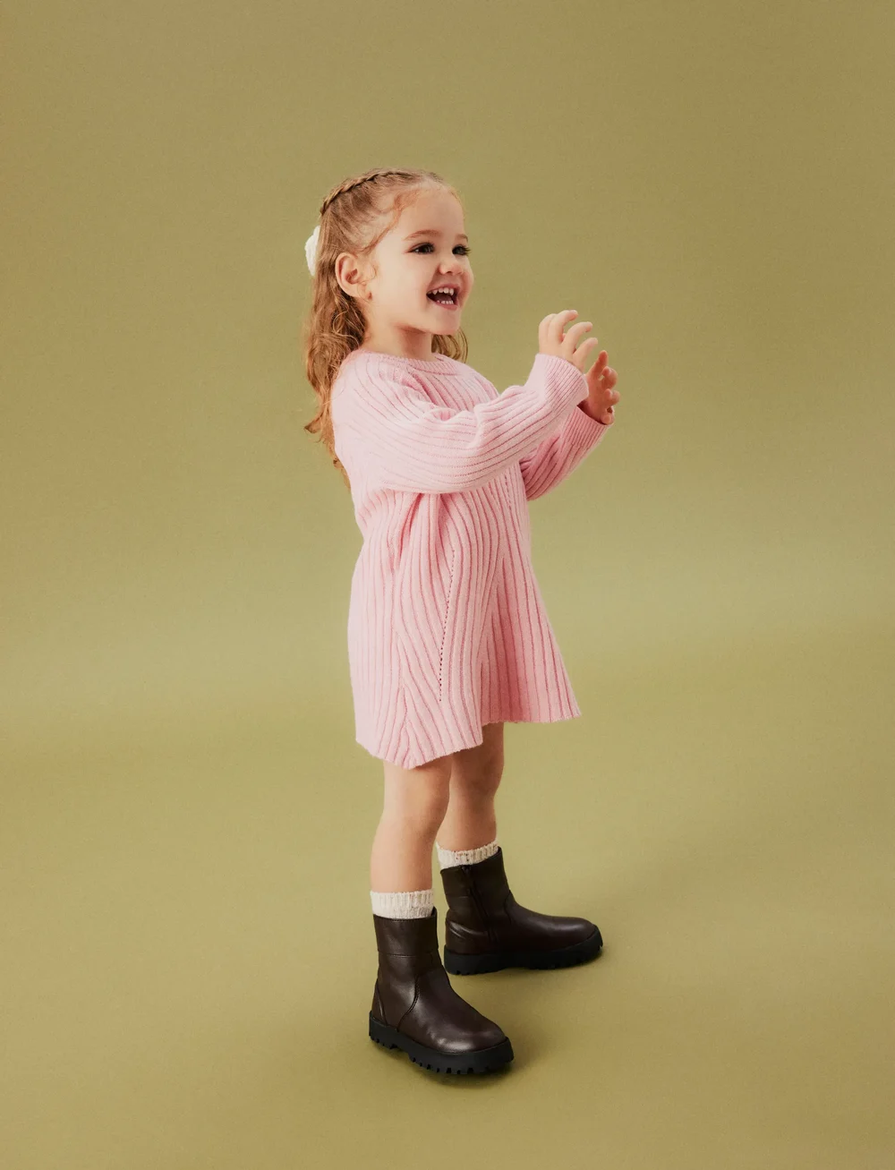 name it - NMFRIKINE LS KNIT DRESS PB - langærmede hverdagskjoler - cradle pink - 2