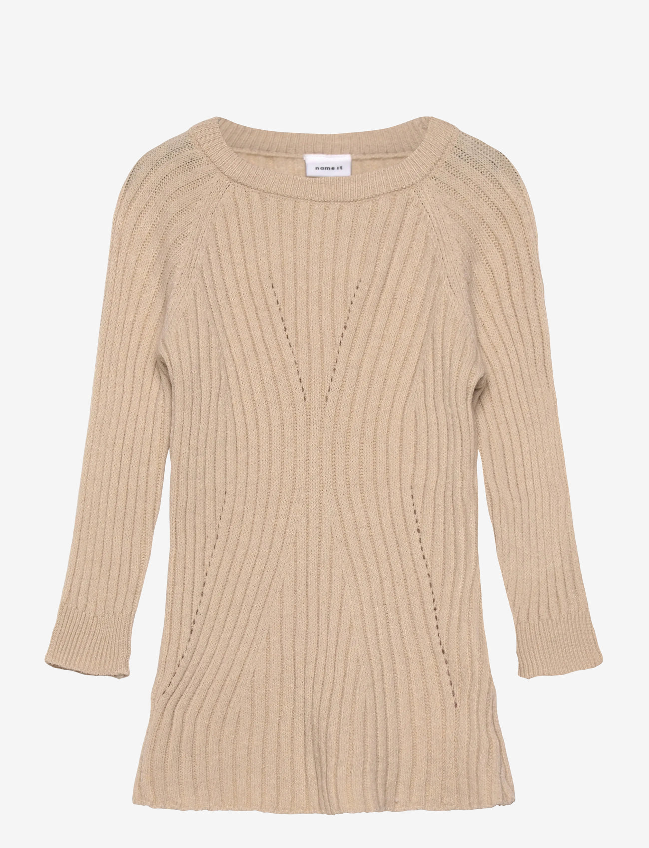 name it - NMFRIKINE LS KNIT DRESS PB - langærmede hverdagskjoler - doeskin - 1