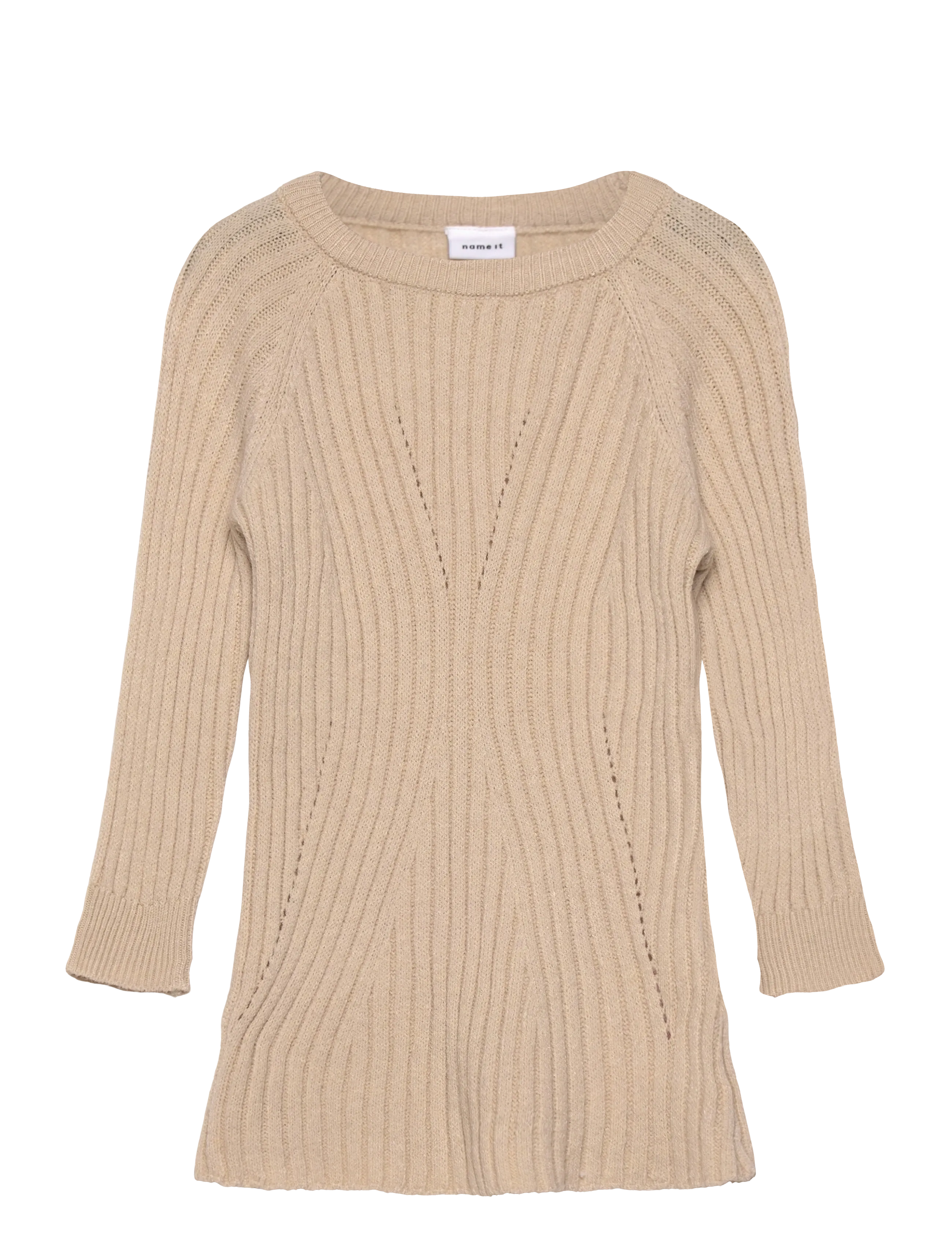 name it NMFRIKINE LS KNIT DRESS PB - App deal - DOESKIN / beige
