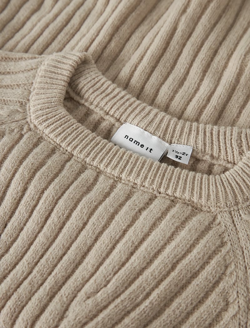 name it - NMFRIKINE LS KNIT DRESS PB - langærmede hverdagskjoler - doeskin - 3