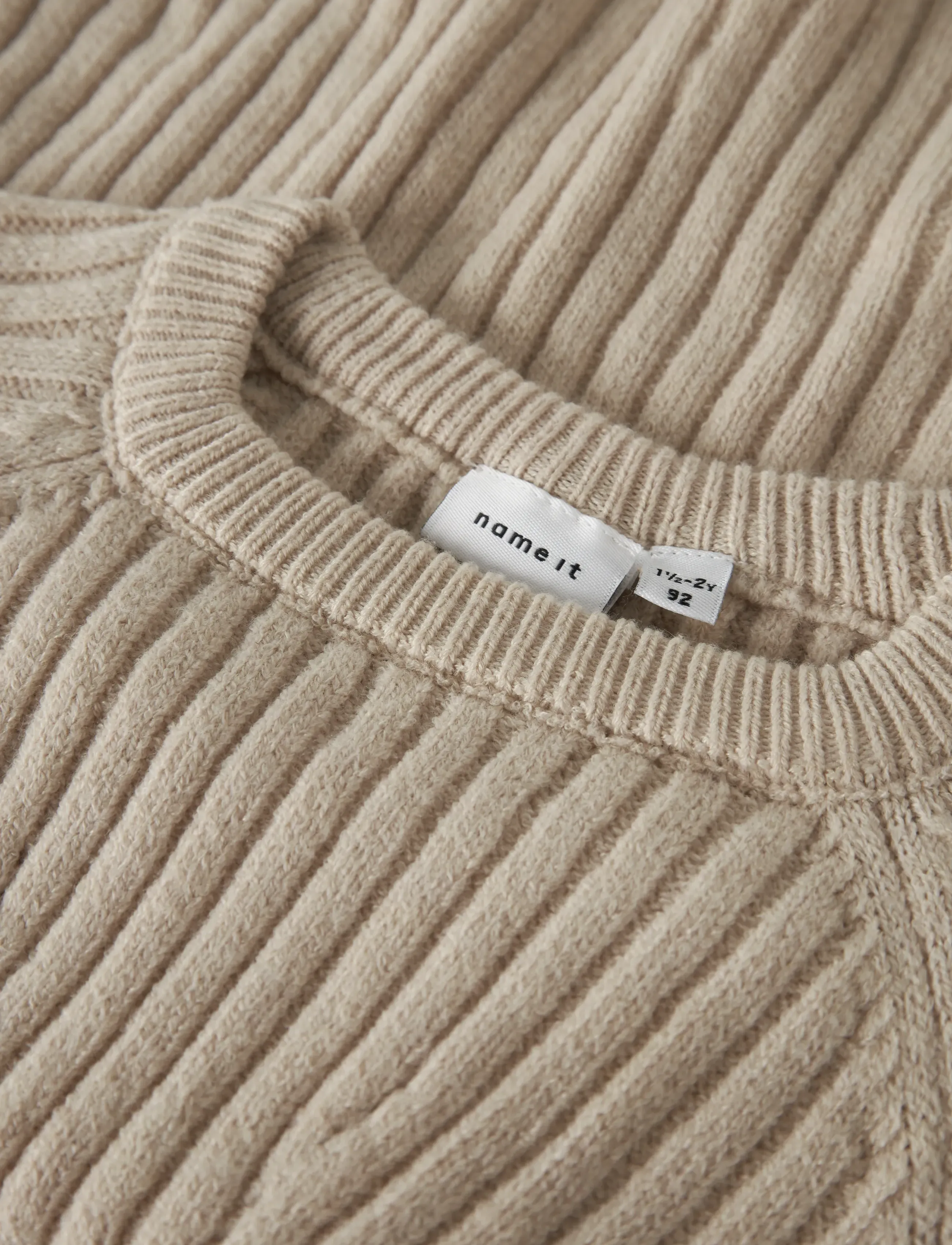 name it - NMFRIKINE LS KNIT DRESS PB - klänningar - doeskin - 3
