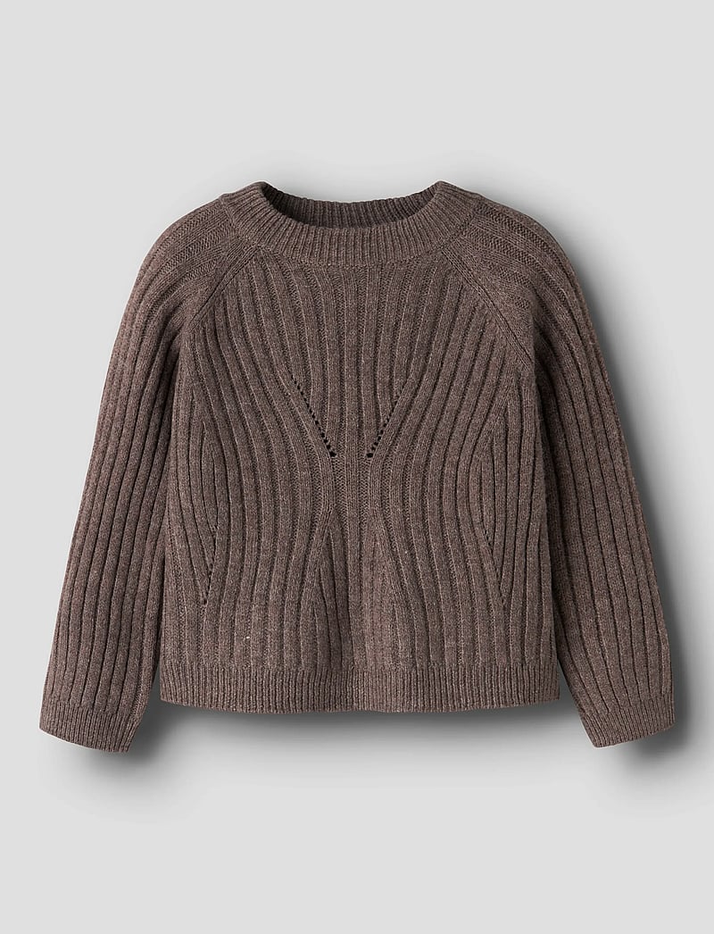 name it - NMFRIKINE LS SHORT KNIT PULLOVER PB - džemprid - coffee quartz - 0
