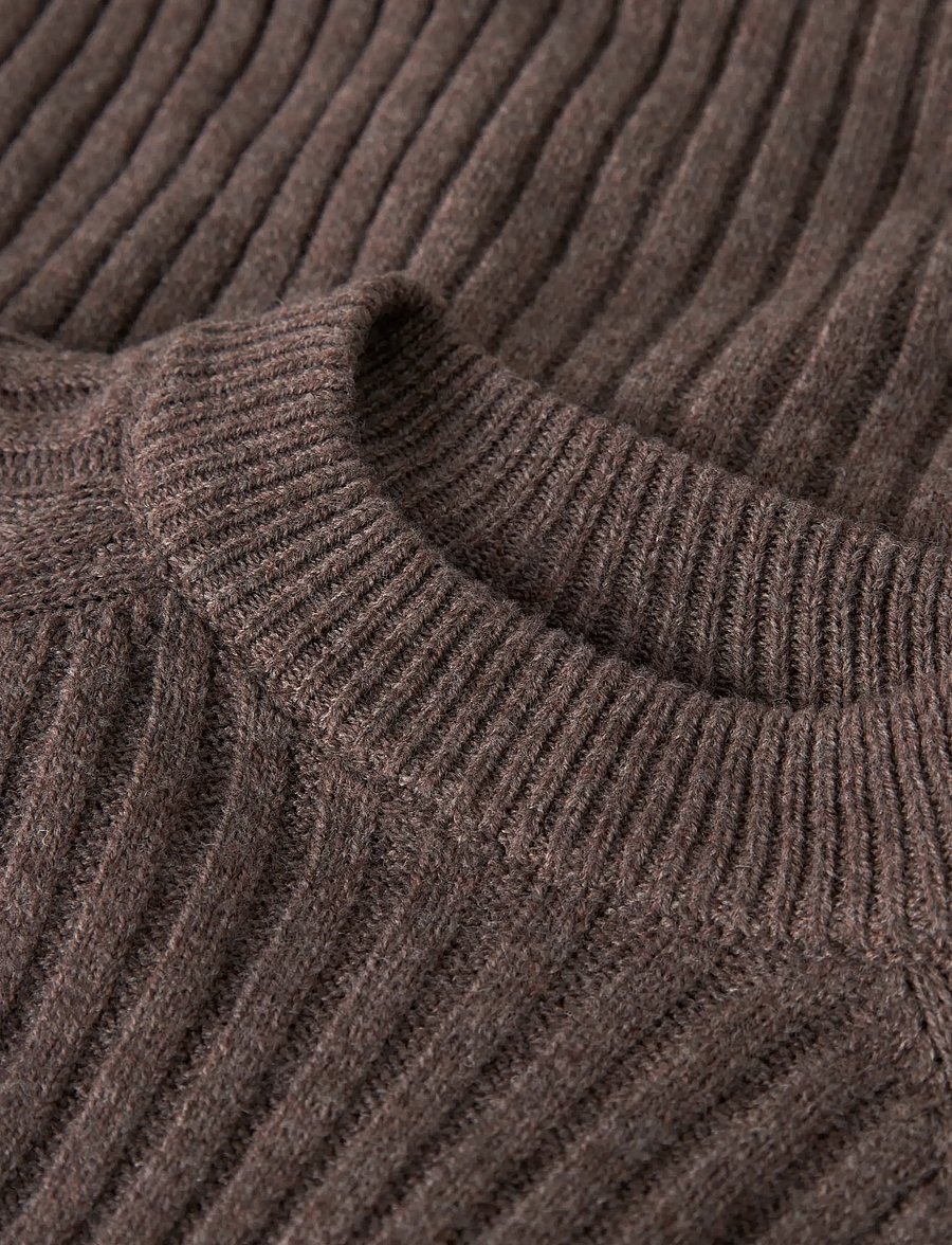 name it - NMFRIKINE LS SHORT KNIT PULLOVER PB - stickade tröjor - coffee quartz - 3