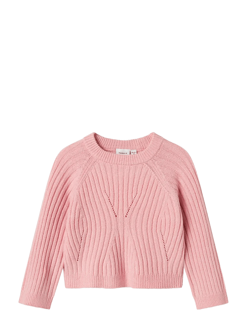 name it - NMFRIKINE LS SHORT KNIT PULLOVER PB - džemprid - cradle pink - 0