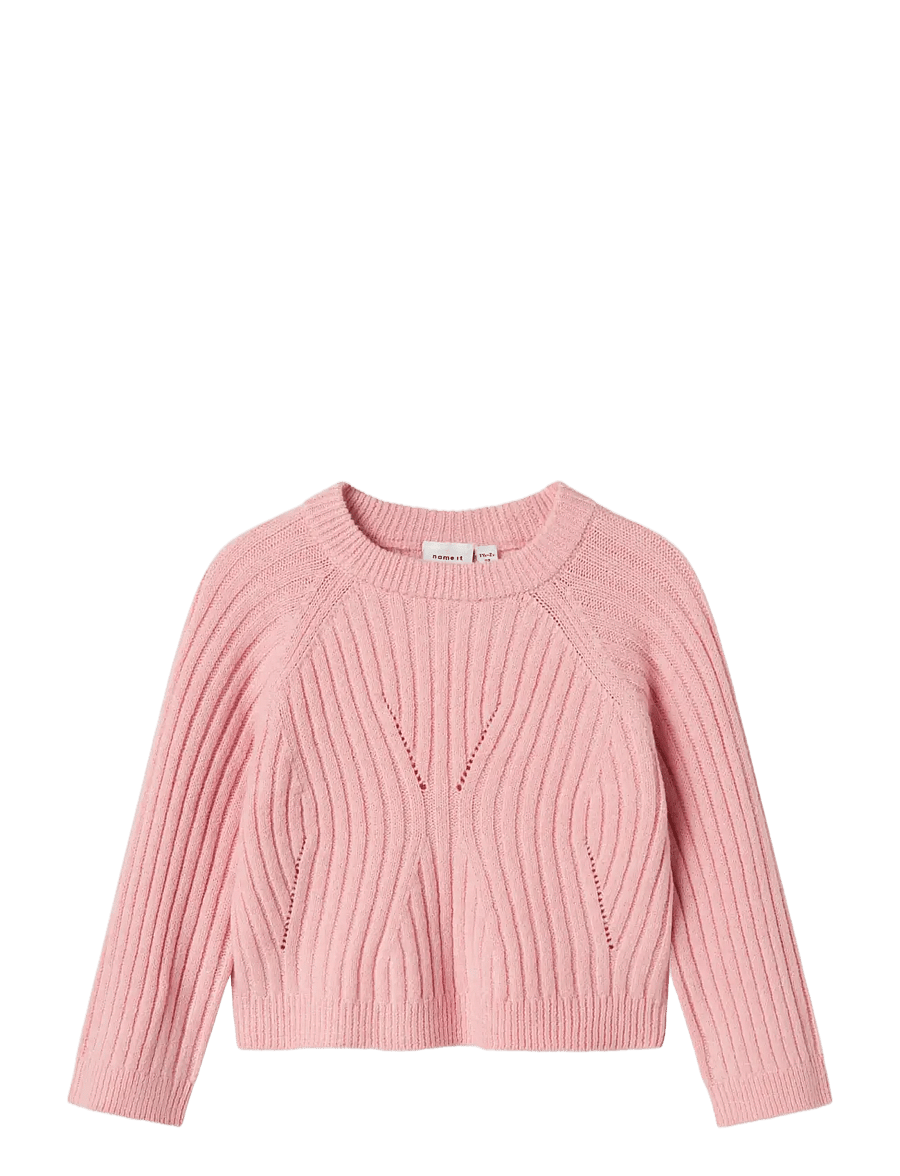 name it - NMFRIKINE LS SHORT KNIT PULLOVER PB - pullover - cradle pink - 0