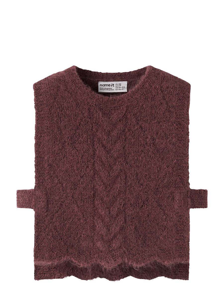 name it - NMFLEA KNIT VEST - vestid - wild ginger - 0