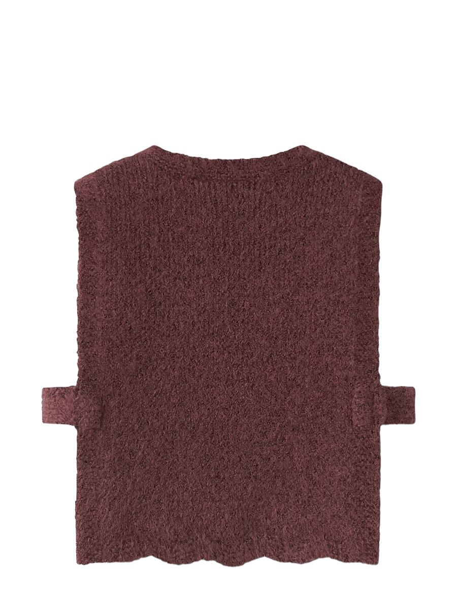 name it - NMFLEA KNIT VEST - vestid - wild ginger - 1