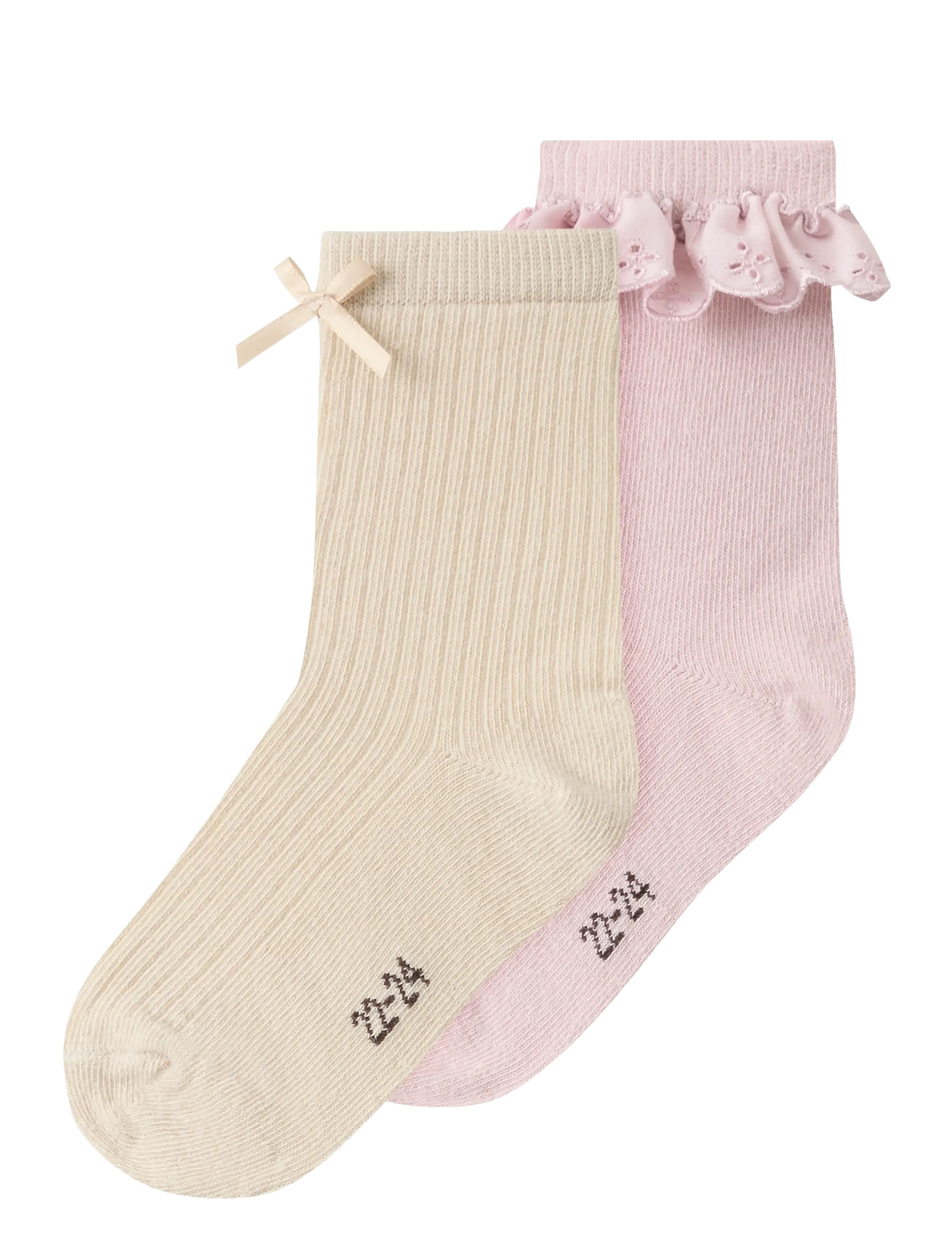 name it NMFKENNA 2P SOCK - Teens 140-176 - BURNISHED LILAC / pink/rose