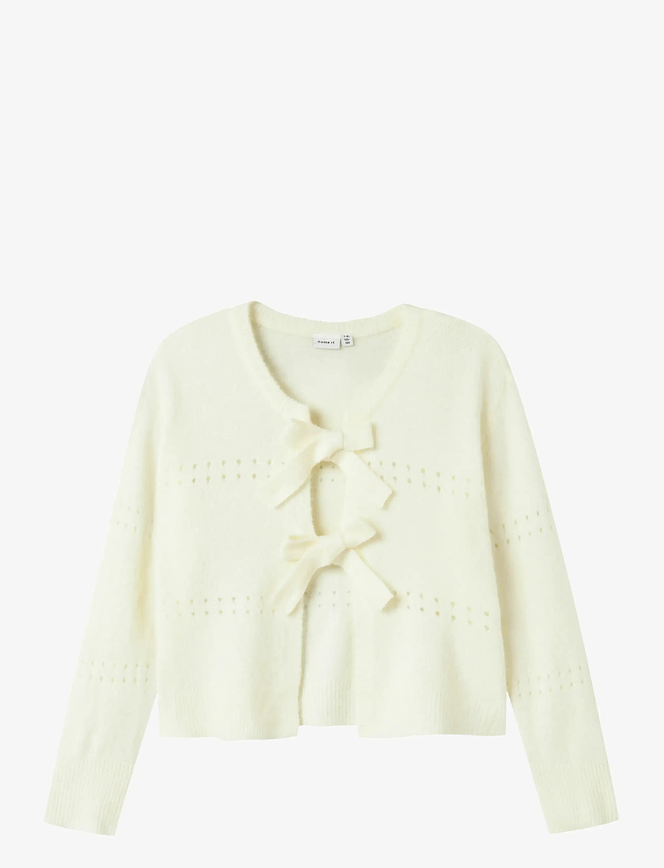 name it - NKFDURIKKA LS KNIT CARD - cardigans - cloud dancer - 1