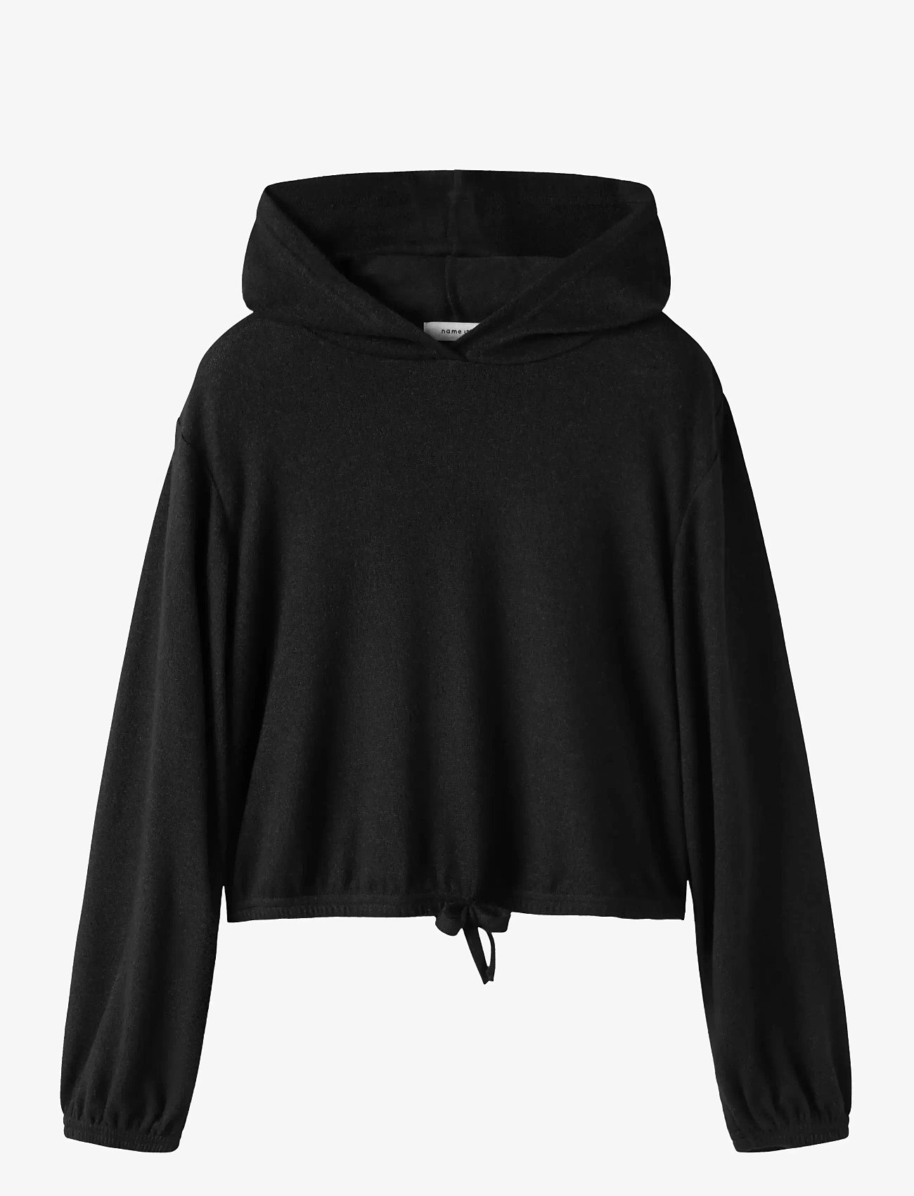 name it - NKFKATHLIN NREG SH LS TOP WH - huvtröjor - black - 0