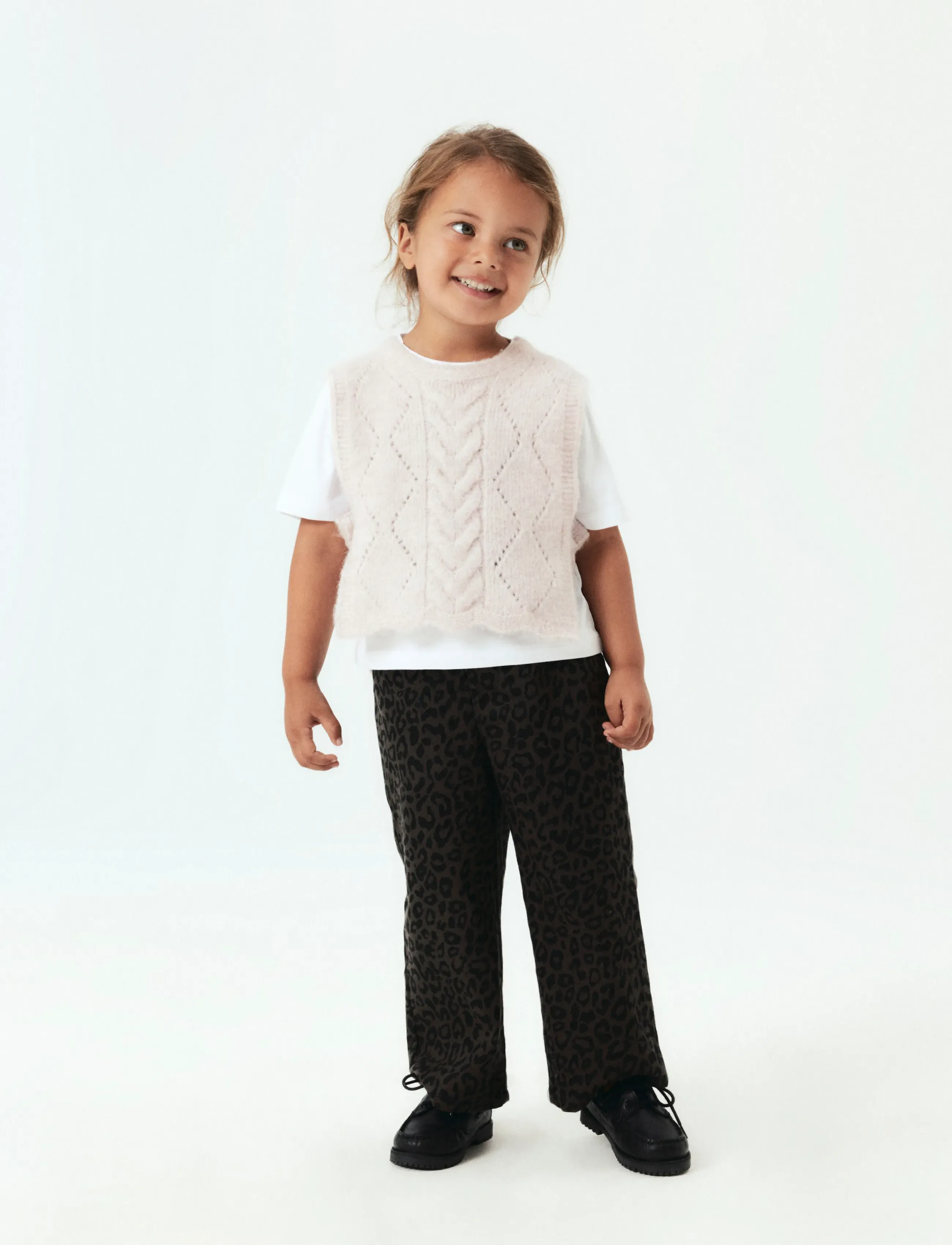 name it NMFBELLA WIDE LEO TWI PANTS 3270-HP - Underdele - MOCKINGBIRD / black