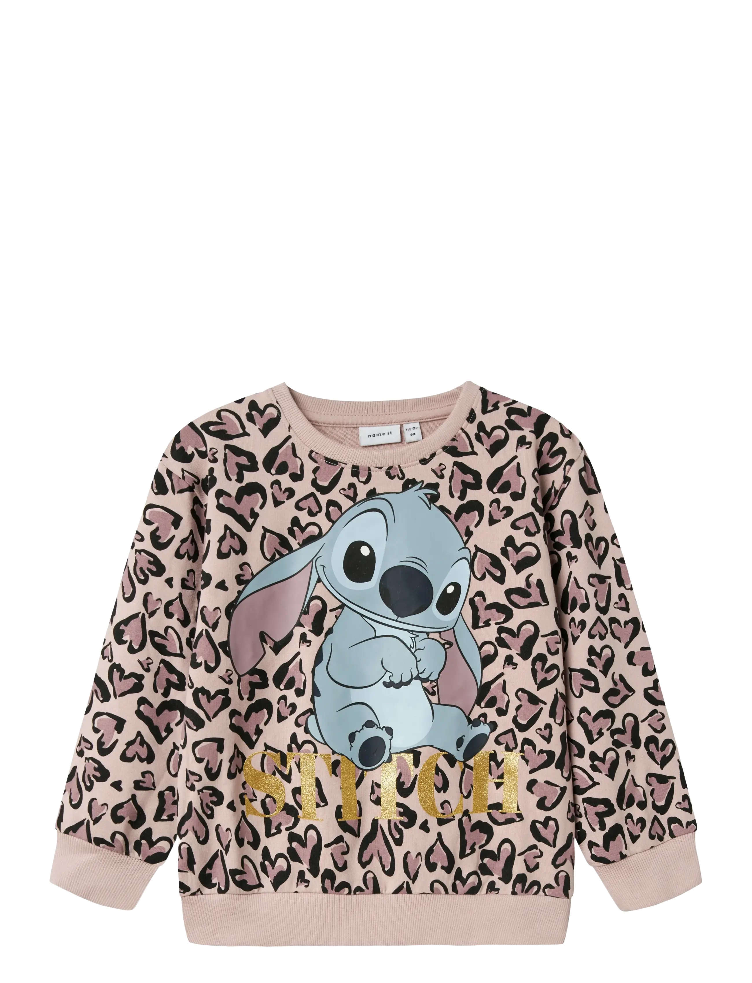 NAME IT Nmfjanni Stitch Nreg Sweat Unb Wdi Pink - 92 - Kinder